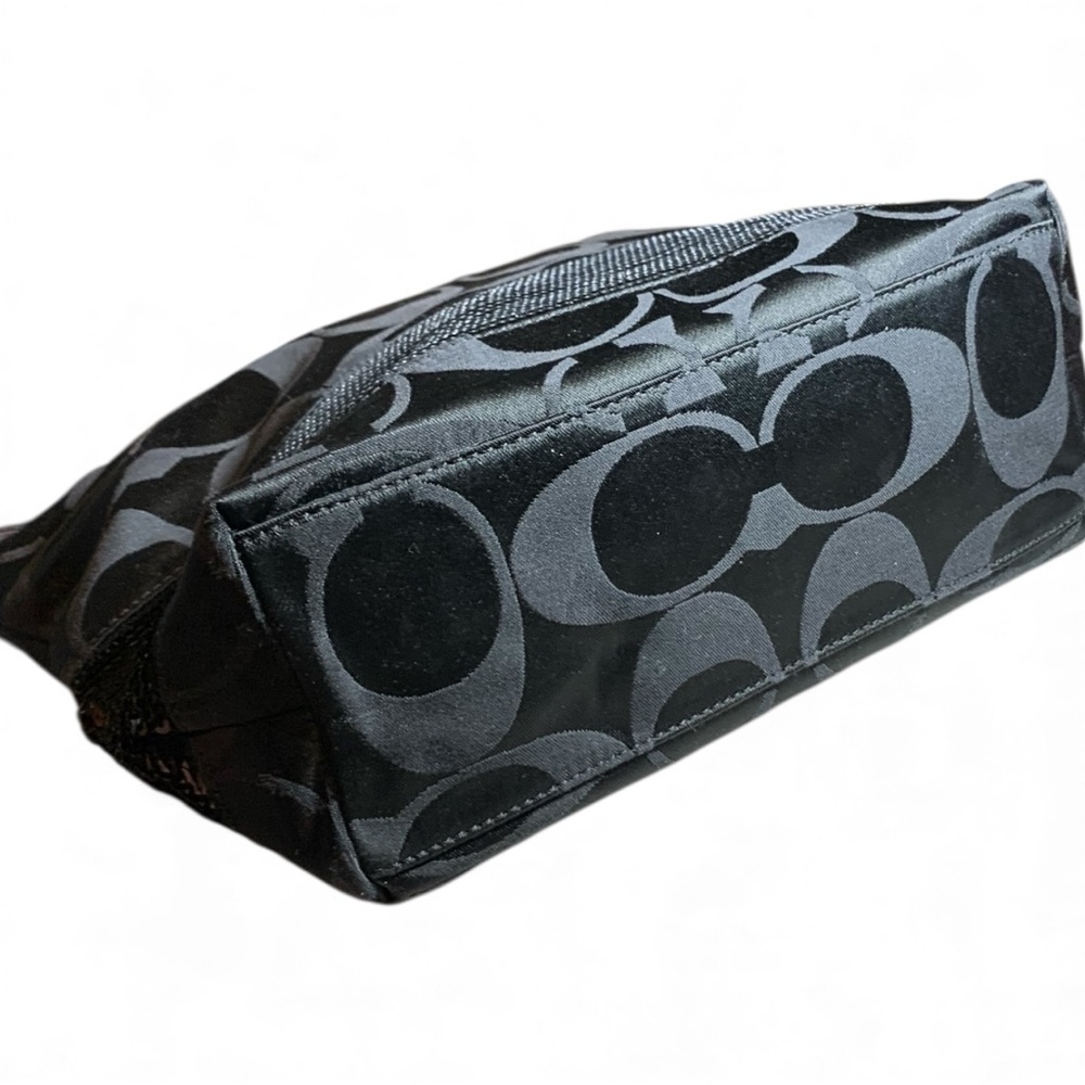 Coach SIGNATURE SEQUINS TOTE BLACK #17574 - Picture 5 of 7